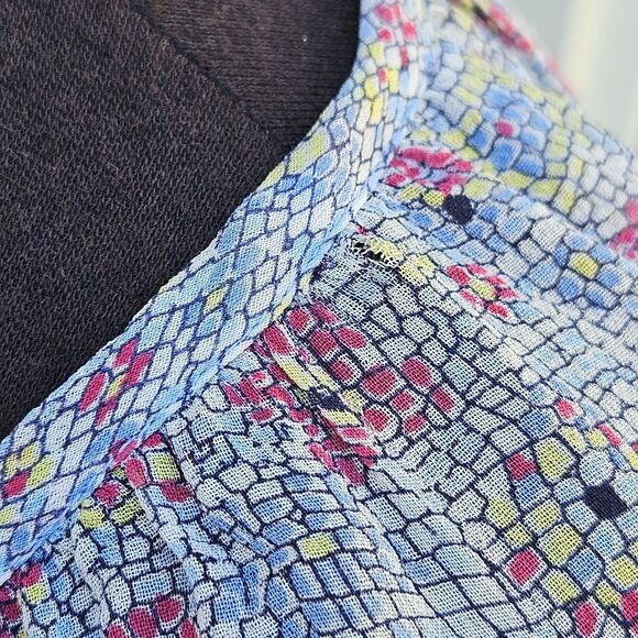 Joie Black Sheer Silk Puff Sleeve Blouse Top Career V Neck Pleated Peasant Med - Picture 7 of 7